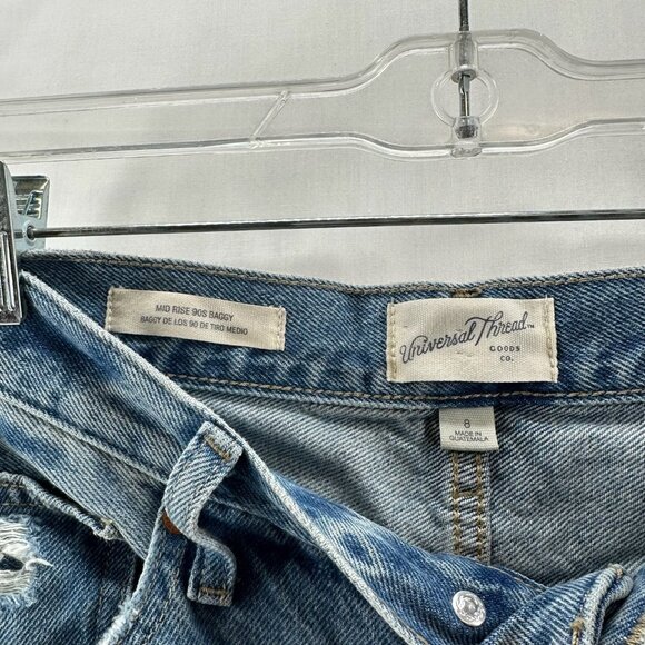 Universal Thread Women's Mid-Rise 90’s Baggy Jeans - Medium Wash - Picture 9 of 12